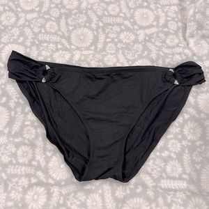 Panache xl bikini bottoms with metal and rhinestone detail and hips.